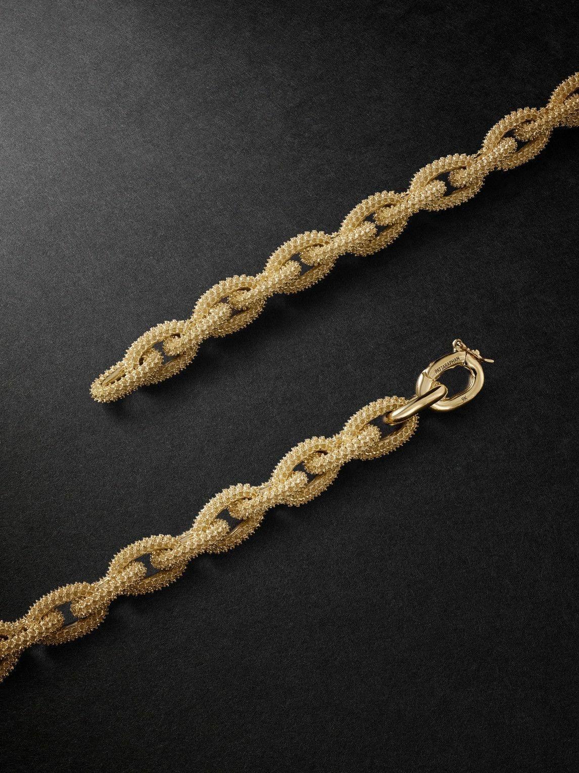 PATTARAPHAN - Textured Seamless Link 9-Karat Gold Chain Necklace