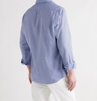 HUGO BOSS - Lucas Micro-Checked Cotton Shirt - Blue