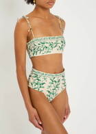 Agua BY Agua Bendita Magenta Ceiba Floral-print Bikini Briefs Multicoloured