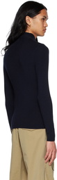 Dion Lee Navy Wool Turtleneck