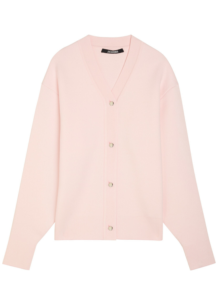 Jacquemus Le Cardigan Doppio Merino Wool-blend Cardigan Light Pink
