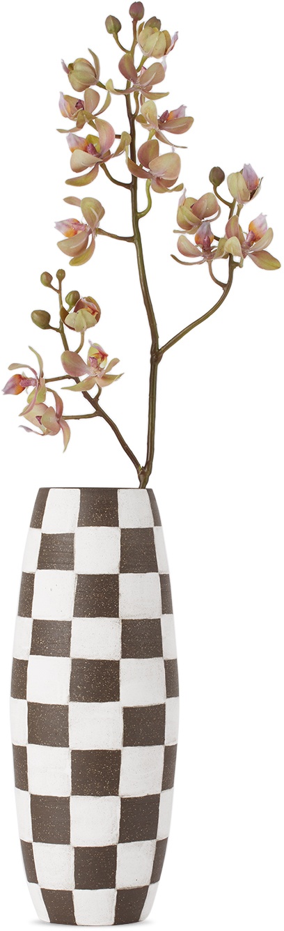Photo: Mellow Brown & Off-White Football Vase