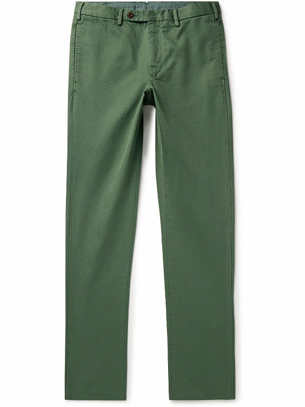 Photo: Sid Mashburn - Slim-Fit Garment-Dyed Cotton-Twill Trousers - Green