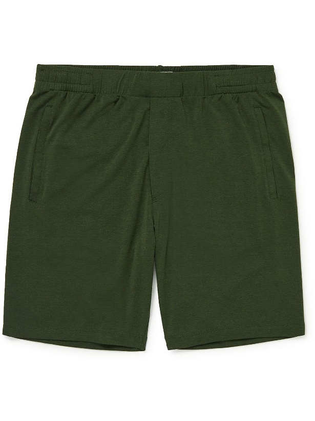 Photo: Hamilton And Hare - Stretch Lyocell and Cotton-Blend Pyjama Shorts - Green