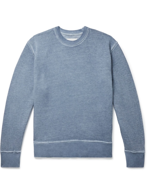 Photo: FOLK - Boxy Cotton-Jersey Sweatshirt - Blue