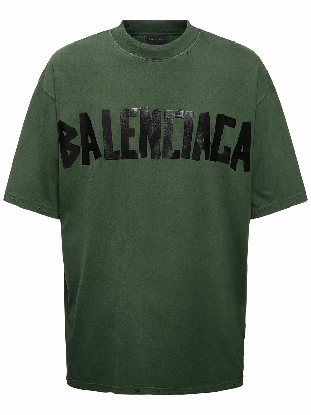 Photo: BALENCIAGA Logo Vintage Cotton T-shirt