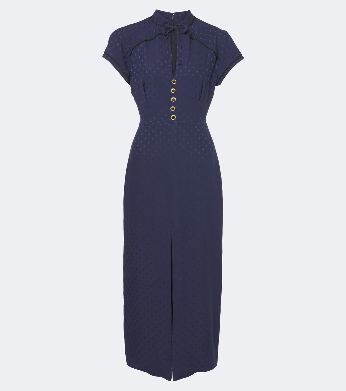Alessandra Rich Silk jacquard midi dress