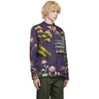 By Walid SSENSE Exclusive Purple Chinese Embroidery Classic Jacket