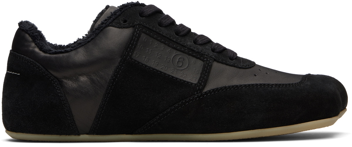 MM6 Maison Margiela Black 6 Court Sneakers MM6 Maison Margiela