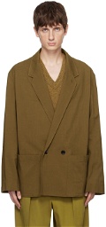 LEMAIRE Brown Double-Breasted Blazer
