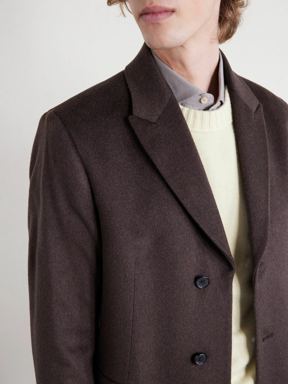 Paul Smith - Slim-Fit Wool and Cashmere-Blend Felt Coat - Brown
