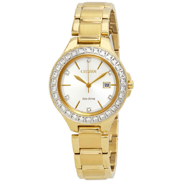 Photo: Citizen Silhouette Crystal Silver Dial Gold-tone Mens Watch FE1192-58A