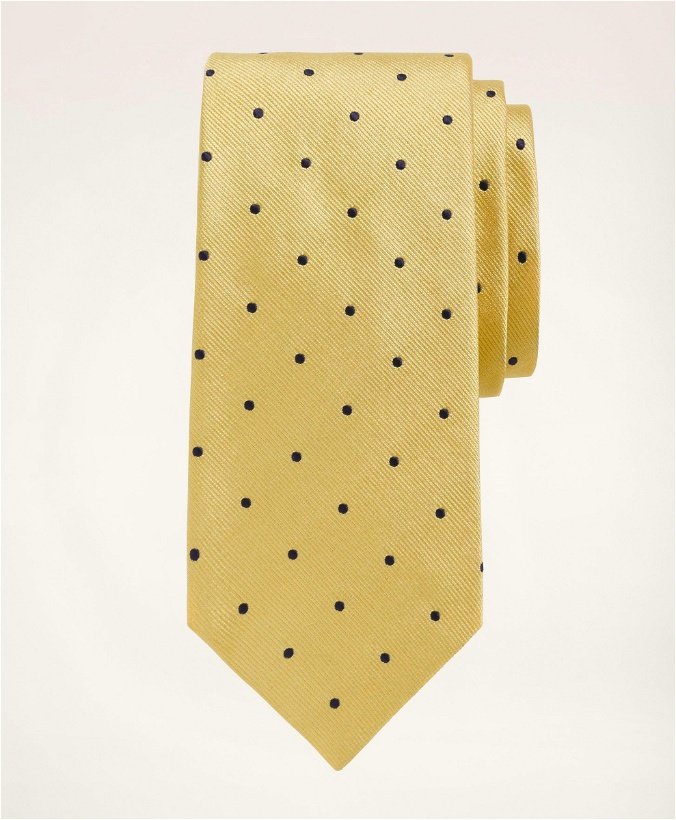 Photo: Brooks Brothers Men's Dot Rep Tie | Gold