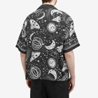 Neighborhood Men's Cosmic Hawaiian Vacation Shirt in Black White