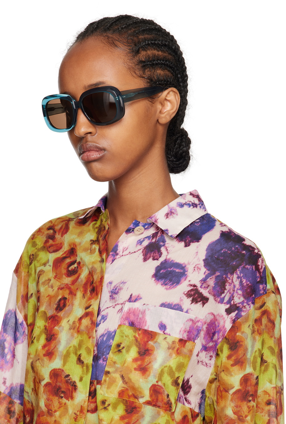Lunettes De Soleil Dries Van Noten By Linda Farrow – Modèle 8DVN8, Monture Multicolore
