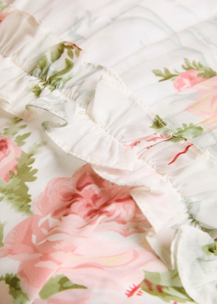 Needle & Thread Carla Floral-print Chiffon Midi Dress White And Multi
