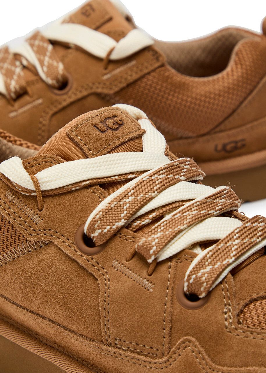 Ugg Lowmel Quilted Suede Sneakers Tan