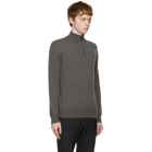 Loro Piana Grey Cashmere Half-Zip Sweater