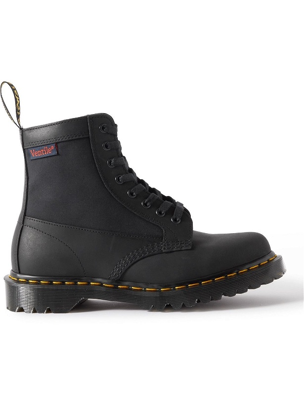 Photo: Dr. Martens - 1460 Panel Leather and Ventile Boots - Black