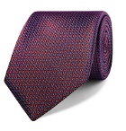 Canali - 8cm Floral Silk-Jacquard Tie - Red
