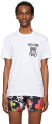 Moschino White Small Teddy Mesh T-Shirt
