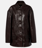 Balenciaga Oversized leather car coat
