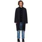 Naked and Famous Denim Indigo Loose Weave Denim Overcoat