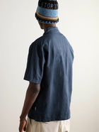 Folk - Gabe Linen and Cotton-Blend Shirt - Blue