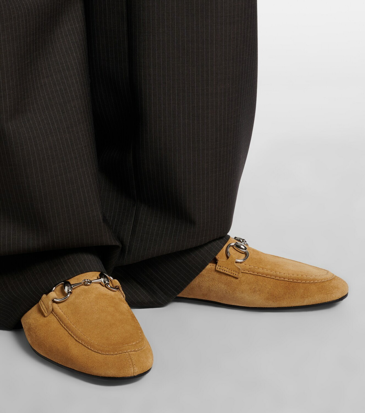 Gucci Jordaan Horsebit suede loafers