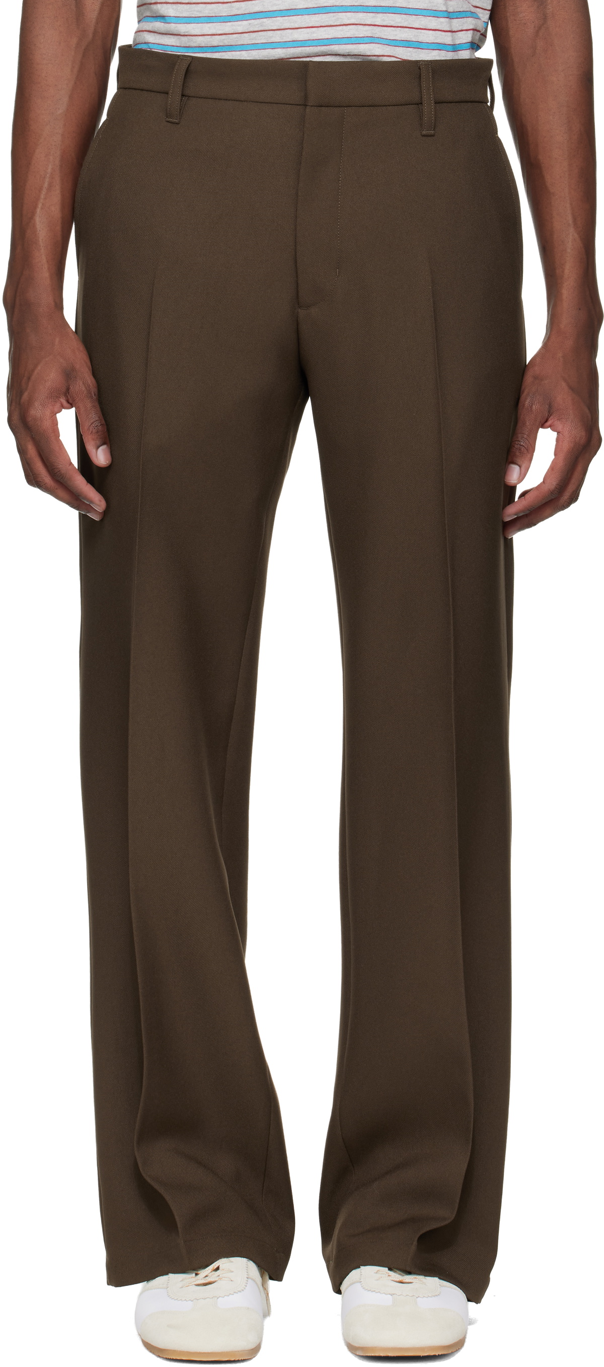 Stockholm (Surfboard) Club Brown Tailored Bootcut Trousers