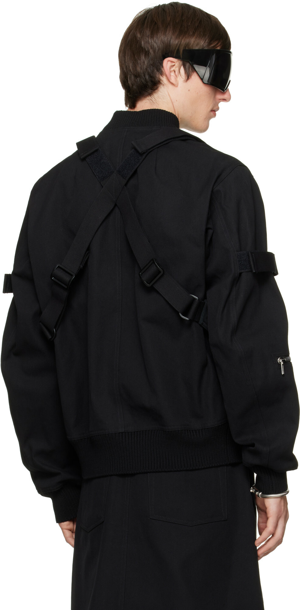 Rick Owens Black Tower Holster Bomber Jacket