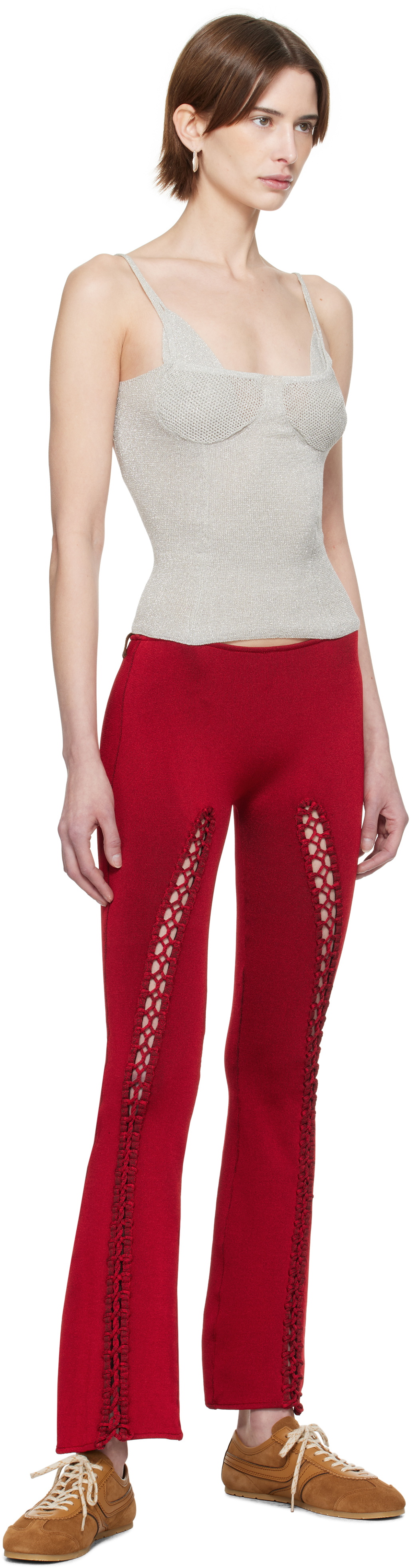 Isa Boulder SSENSE Exclusive Red Suture Front Lounge Pants