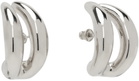 Panconesi Silver Double Moon Hoop Earrings