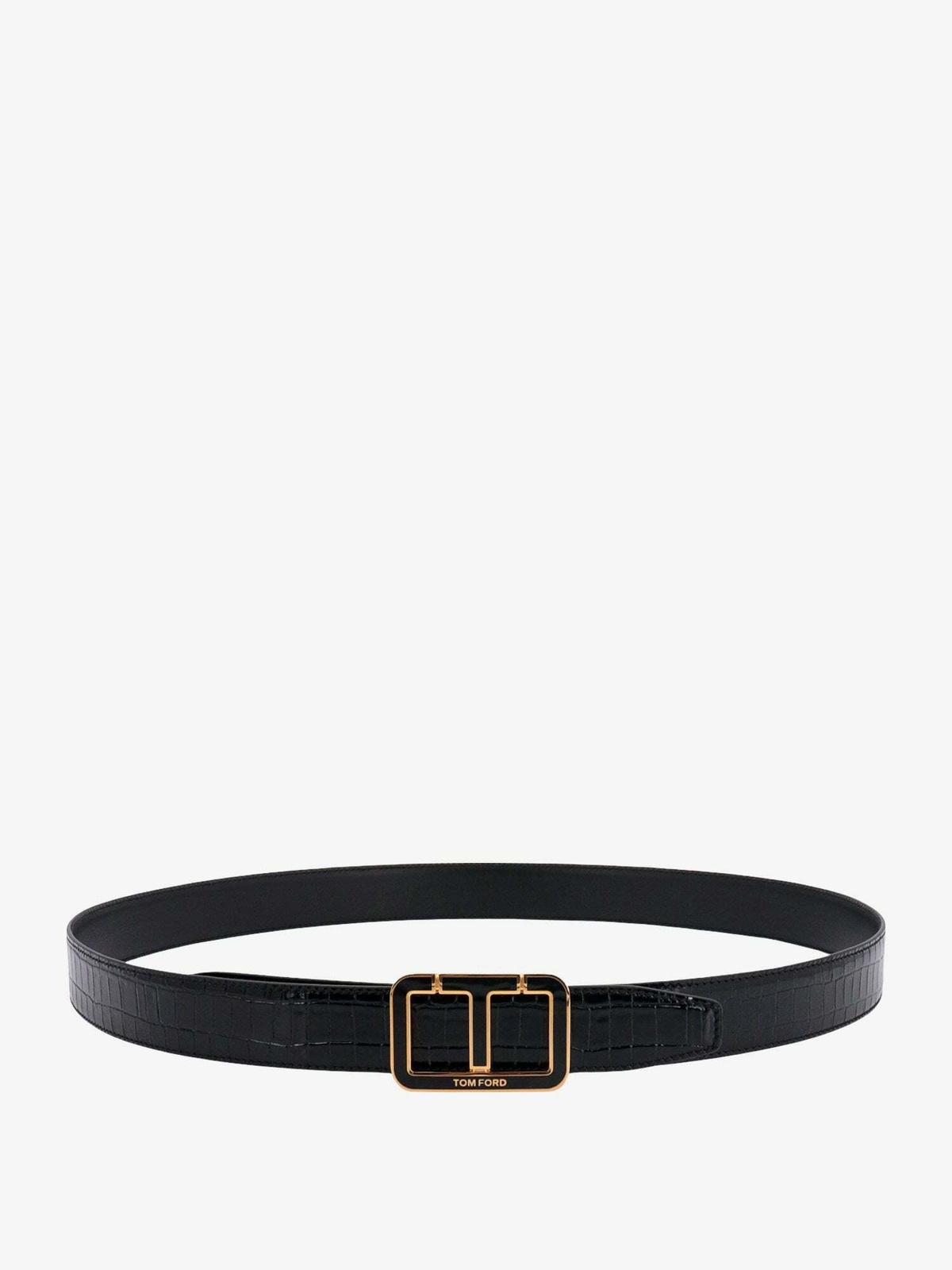 TOM FORD T-buckle leather belt - Black