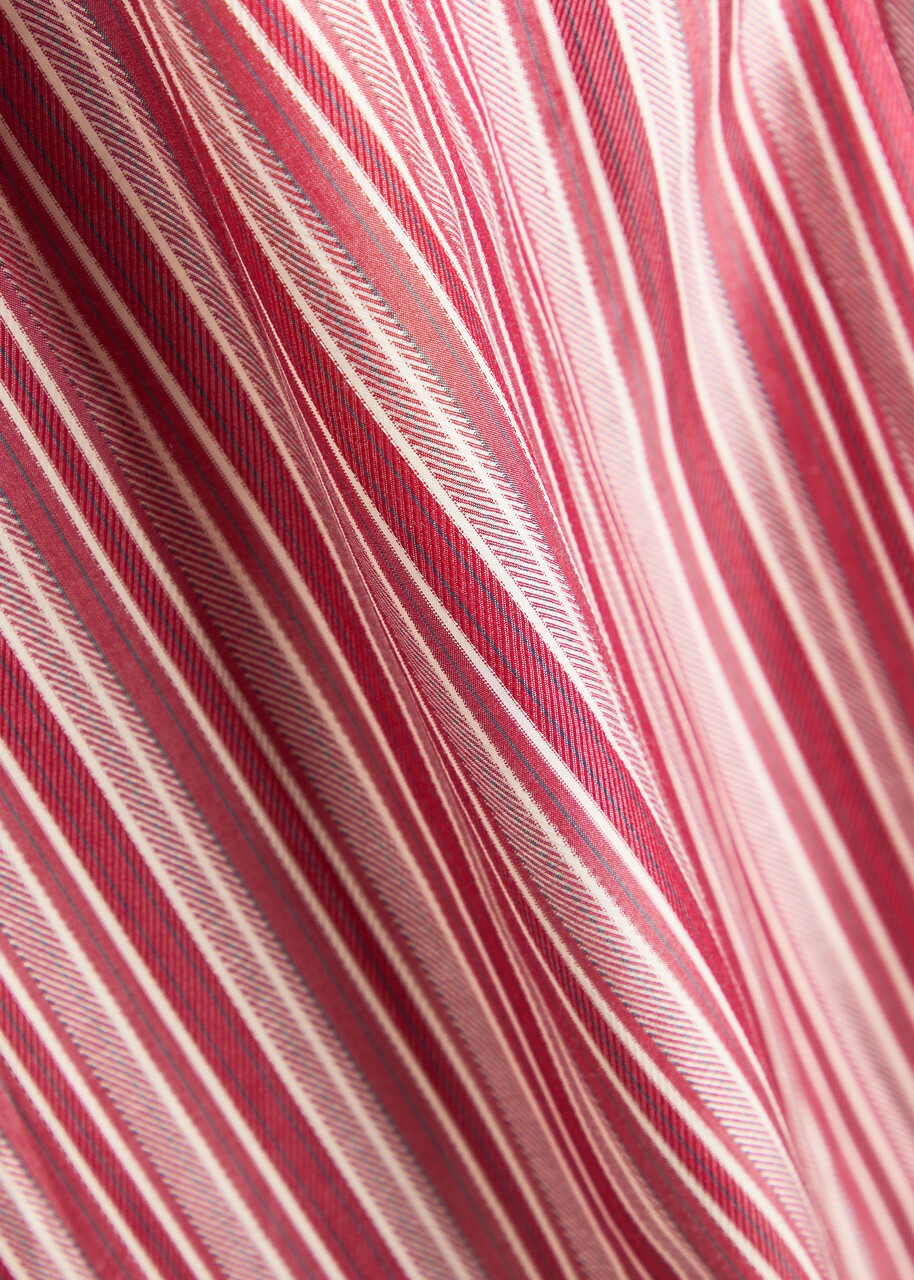 Faithfull The Brand Anniken Striped Cotton Maxi Dress Red
