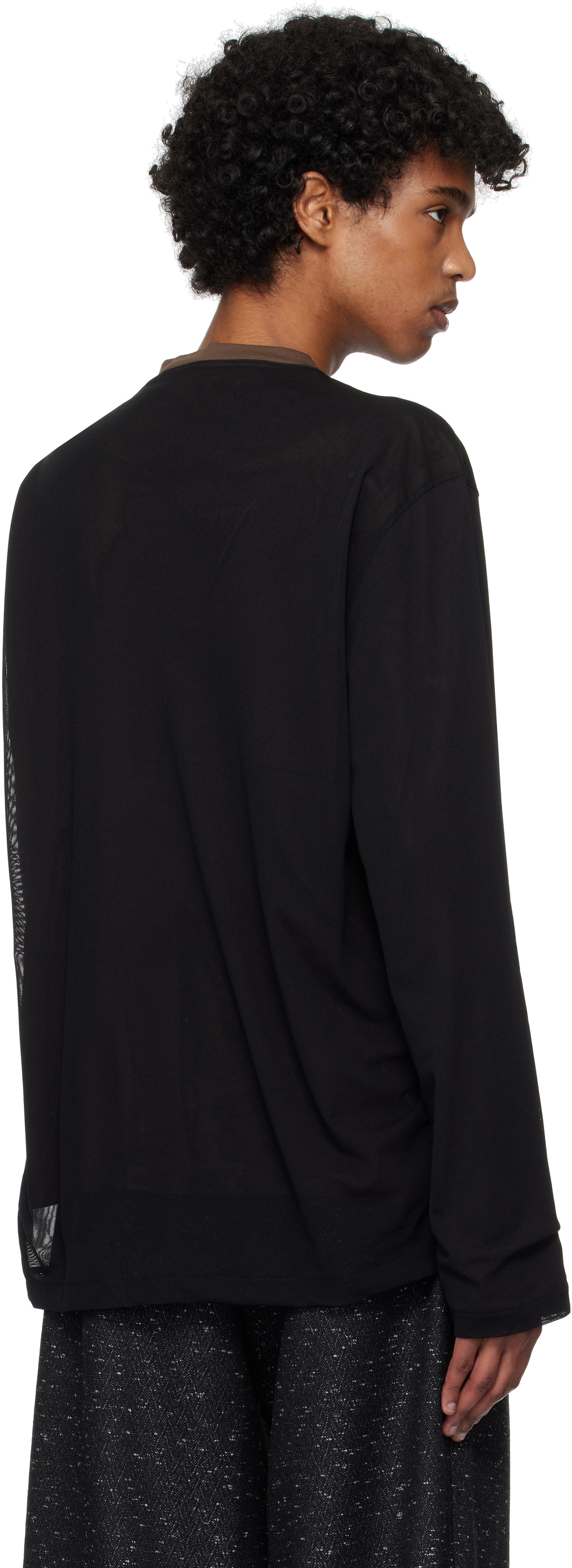 Kiko Kostadinov Black Inex Mesh T-shirt