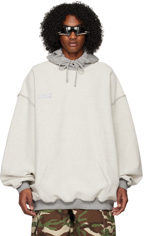 Photo: VETEMENTS Gray Inside Out Hoodie