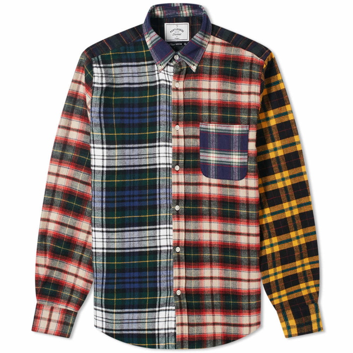 Photo: Portuguese Flannel Button Down Patchwork Shirt