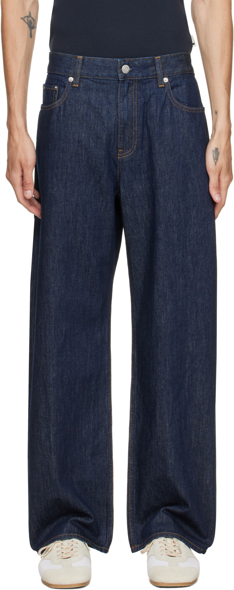 Helmut Lang Indigo Zip Carpenter Jeans Helmut Lang