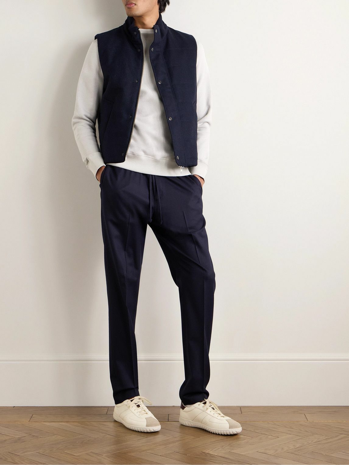 Kingsman - Logo-Embroidered Cotton and Cashmere-Blend Jersey Sweatshirt - Gray