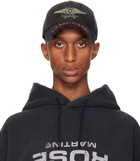 Martine Rose Black Cut Peak Back Cap
