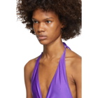 Gucci Purple V-Neck Bodysuit