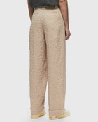 Ganni Textured Suiting Mid Waist Pants Beige - Womens - Casual Pants