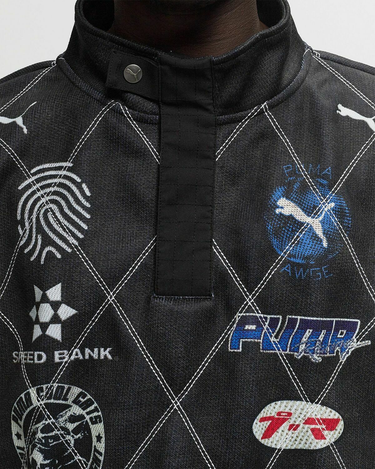 Puma X Asap Rocky Distressed Sweat Shirt Black Zippers