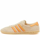 Adidas Hamburg 24 Sneakers in Crystal Sand/Hazy Orange/Collegiate Orange