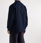 Blue Blue Japan - Flocked Cotton Jacket - Blue