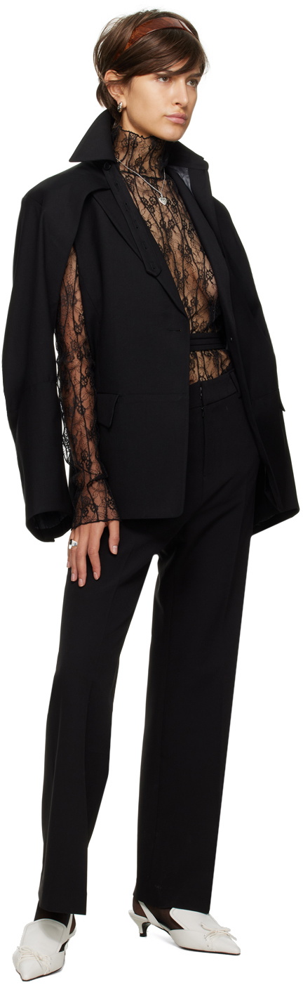 Women Asymmetric Belt Slim Fit Blazer Trousers Set main image 0