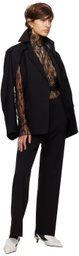 lesugiatelier Black Asymmetric Belt Trousers