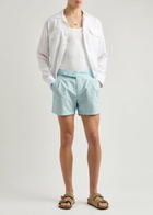 Gusari The London Printed Shell Swim Shorts Aqua