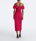 Carolina Herrera Off-shoulder silk faille cocktail dress
